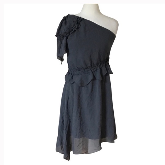 🆕🔖 Diesel ✨ Drakula 100% Silk One Shoulder Asymmetrical Dress ✨ Size L ✨NWT! - Picture 4 of 17